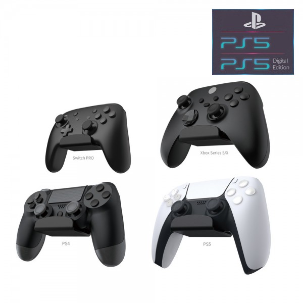 Кріплення-тримач на стіну DOBE (2 шт.) для контролера DualSense консолі PlayStation 5 (PS5/PS5 Digital Edition) / DualShock PS4 PRO, SLim, Fat / геймпада Microsoft Wireless Controller Xbox Series X|S / Xbox One X.S