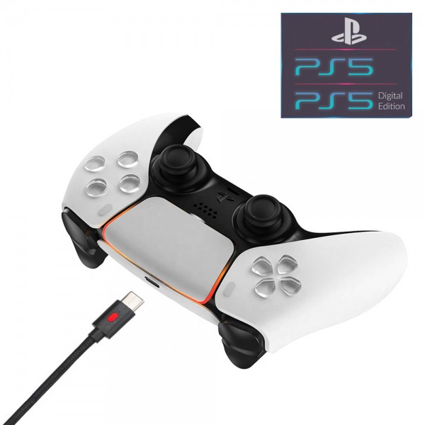 Зарядний кабель DOBE 3м USB / USB Type-C для геймпада DualSense Sony PlayStation PS5 / PS5 Digital Edition / Microsoft Xbox Series S,X / Nintendo Switch з LED підсвічуванням статусу зарядки