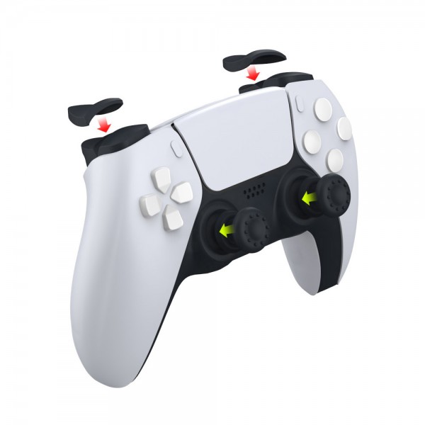 Силіконові накладки на стіки і тригери L2/R2 DOBE (trigger kit, thumb grips) для геймпада DualSense консолі Sony PlayStation 5: PS5 Disk Drive / PS5 Digital Edition / PS5 Slim / PS5 Pro