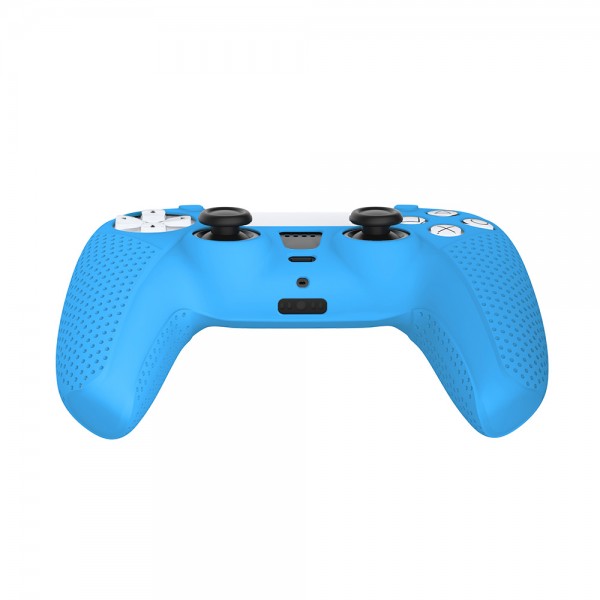 Силіконовий захисний синій чохол та накладки на стіки (thumb grips) DOBE для геймпада DualSense Sony PlayStation 5 консолі PS5 / PS5 Slim (Disk Drive / Digital Edition)