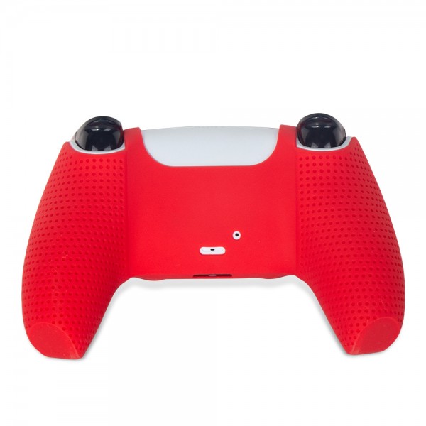 Силіконовий захисний червоний чохол та накладки на стики (thumb grips) DOBE для геймпада DualSense консолі Sony PlayStation 5 (PS5/PS5 Digital Edition)