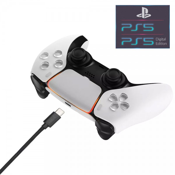Зарядний кабель передачі даних OIVO 3м USB-A / USB Type-C для геймпада DualSense Sony PlayStation PS5 / PS5 Slim (Disk Drive/Digital Edition) / Microsoft Wireless Controller Xbox Series S | X / Nintendo Switch