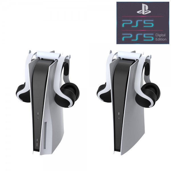 Тримач-кріплення-гачок DOBE для навушників Sony PS5 Pulse 3D на ігрову консоль-приставку PlayStation 5: PS5 Disk Drive version / PS5 Digital Edition