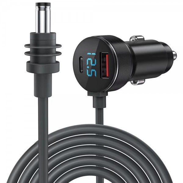 Автомобільний зарядний пристрій USB-C, USB-A в прикурювач + кабель DC: 5м для Starlink Mini (CS-249)