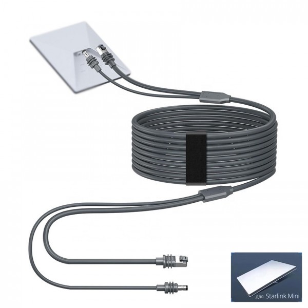 Кабель DC+ Ethernet / DC + Ethernet + USB Type-C 100W PD - 5.8м для терміналу Starlink Mini (CS-252)