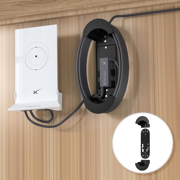 Настінне кріплення для кабелю та Ethernet адаптера супутникової системи Starlink Gen2, Gen3 (CS-261)
