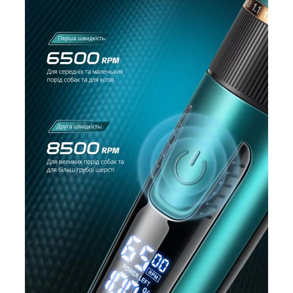 Акумуляторна машинка-тример 1800 mAh для грумінгу, стрижки домашніх тварин Pet собак, котів (CS-270)