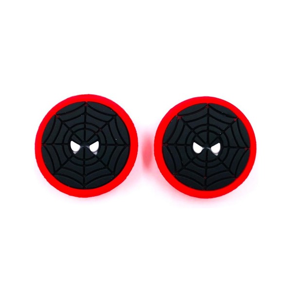 Силіконові накладки на стіки Spider-Man (Thumbstick) - 2шт для геймпаду DualSense консолі PlayStation 5 (PS5 / PS5 Slim / PS5 Pro), DualShock PlayStation 4 (PS4 PRO/PS4 Slim/PS4 Fat)