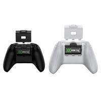 Акумуляторна батарея DOBE 1400 mAh (2шт) для геймпада Microsoft Wireless Controller консолі Xbox Series S | X, Xbox One / X / S / Elite / дві білі, дві чорні кришки / зарядний кабель Type-C / LED індикатор статусу зарядки