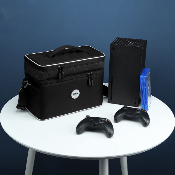 Дорожная сумка-чехол BUBM для переноски консоли Xbox Series X, два геймпада Microsoft Wireless Controller / игровая приставка / водонепроницаемый материал