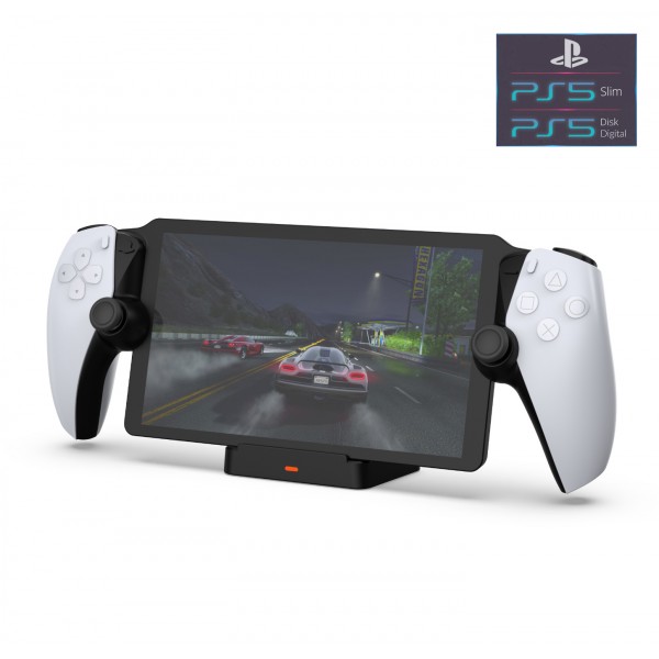 Зарядна док станція DOBE для пристрою дистанційної гри PlayStation Portal ігрової консолі Sony PlayStation 5: PS5/PS5 Slim / Два магнітні USB Type-C адаптери