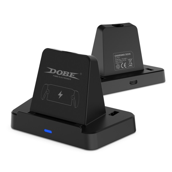 Зарядна док станція DOBE для пристрою дистанційної гри PlayStation Portal ігрової консолі Sony PlayStation 5: PS5/PS5 Slim / Два магнітні USB Type-C адаптери