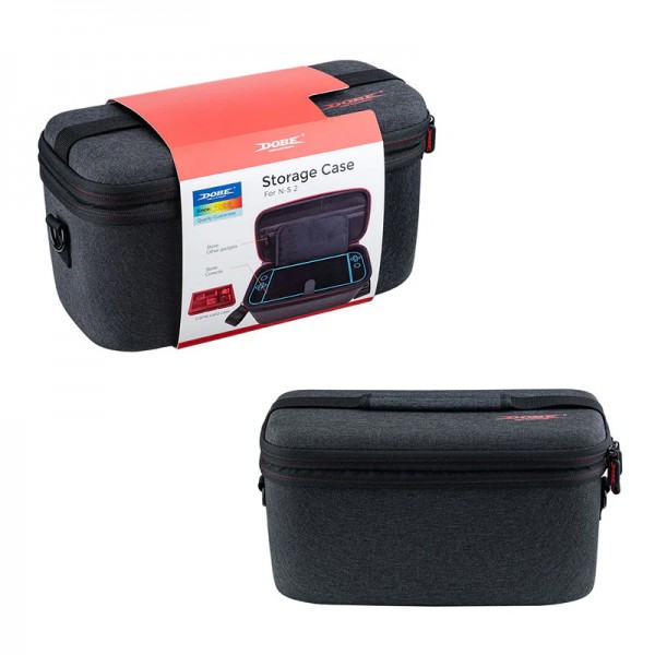 Дорожня сумка-кейс DOBE для перенесення ігрової консолі Nintendo Switch 2 / Joy-Con / Switch 2 Pro Controller / Зарядний пристрій / Кабель + Коробочка для картриджів (у комплекті) / Захисний чохол
