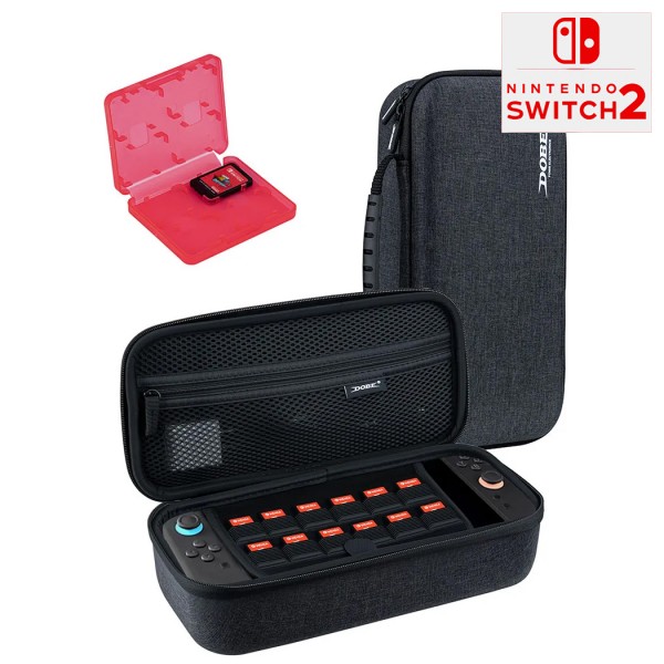 Захисний чохол-кейс DOBE для перенесення ігрової консолі Nintendo Switch 2 / Joy-Con / Зарядний пристрій / Коробочка для картриджів (у комплекті) / Дорожня сумка