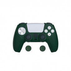 Силіконовий зелений захисний чохол і накладки на стики (thumb grips) DOBE для геймпада DualSense консолі Sony PlayStation 5 (PS5 / PS5 Digital Edition)