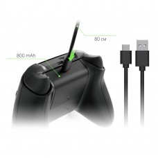 Акумуляторна батарея 800 mAh + зарядний кабель USB Type-C / USB-A (80 см) DOBE для геймпада Microsoft Wireless Controller консолі Xbox Series S | X з LED індикатором статусу зарядки