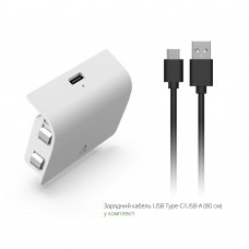 Акумуляторна батарея Battery 800 mAh + Зарядний кабель USB Type-C / USB-A (80 см) DOBE для геймпада Microsoft Wireless Controller консолі Xbox Series S | X з LED індикатором статусу зарядки