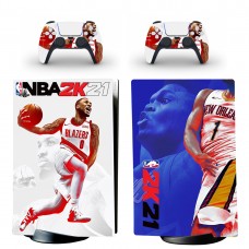 Виниловые наклейки на PS5 Digital Edition и геймпад DualSense NBA 2K21 Sony PlayStation 5 игровая консоль Skin (PV5014)