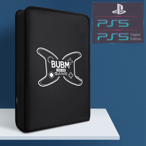 Пилозахисний чорний кейс-чохол BUBM для ігрової консолі-приставки Sony PlayStation 5 (PS5/PS5 Digital Edition)