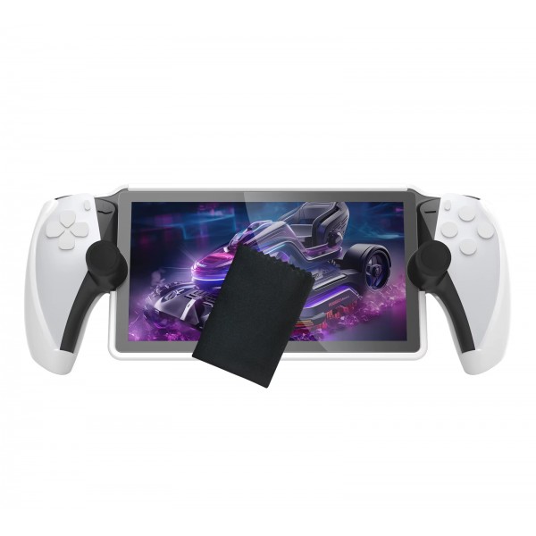 Дорожня сумка-кейс JYS для перенесення пристроя дистанційної гри PlayStation Portal ігрової консолі Sony PlayStation 5: PS5 | PS5 Slim | PS5 Pro + TPU чохол / Дві накладки на стіки / Загартоване скло на екран / Серветка