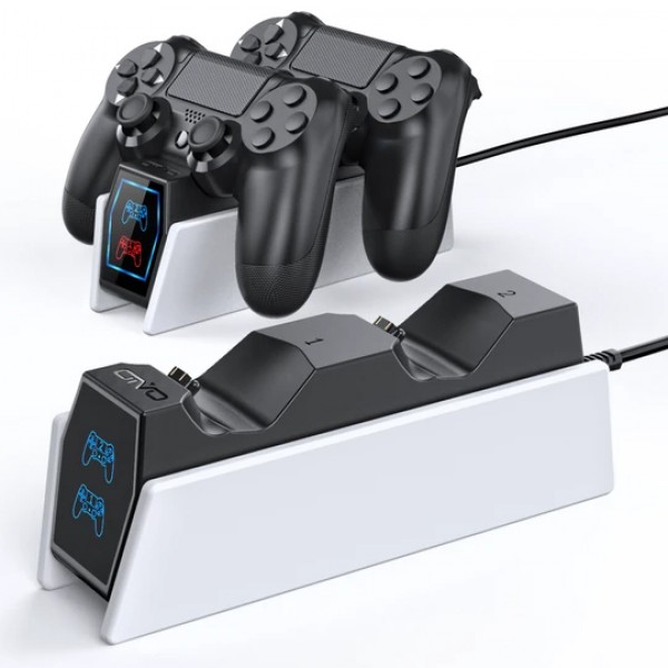 Двойная зарядная dock станция OIVO подставка для контроллеров DualShock 4 Sony PlayStation 4 (PS4 / PS4 SLIM / PS4 PRO) c LED индикаторами статуса зарядки