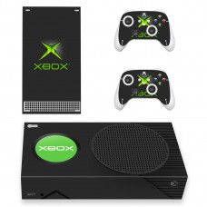 Виниловые наклейки на Xbox Series S и геймпад Microsoft Wireless Controller Old School Logo игровая консоль Skin (PV6012)