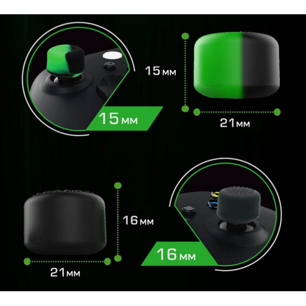 Силиконовые накладки на стики ipega - 6шт в трех размерах (thumb grips kit) для геймпада Microsoft Wireless Controller консоли Xbox Series S | X, Xbox One серий
