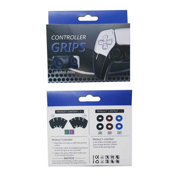 Силиконовые наклейки на ручки, прицельные кольца на стики (controller grips) для геймпада DualSense консоли Sony PlayStation 5 (PS5 / PS5 Digital Edition)