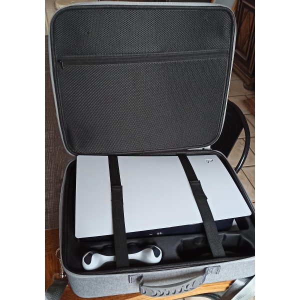 Дорожная сумка-кейс для переноски консоли Sony PlayStation PS5 / PS5 Digital Edition / два геймпада DualSense / игровые приставки / водонепроницаемый материал