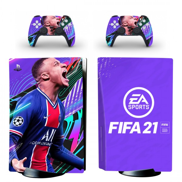 Виниловые наклейки на PS5 Disk Drive version и геймпад DualSense FIFA 2021 Sony PlayStation 5 игровая консоль Skin (PV5063)