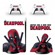 Виниловые наклейки на PS5 Digital Edition и геймпад DualSense Deadpool Sony PlayStation 5 игровая консоль Skin (PV5005)