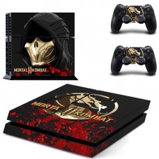 Виниловые наклейки на PS4 и Dualshock Mortal Kombat 11 Sony PlayStation 4 Custom Skin Playsole Games (PV201)