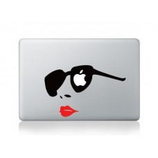 Виниловые наклейки стикеры на Apple MacBook Glasses Lips Custom Skin Playsole Vinyls (PV907)