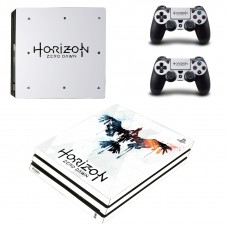 Виниловые наклейки на PS4 PRO и Dualshock Horizon Zero Dawn Sony PlayStation 4 Custom Skin Playsole Games (PV402)