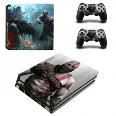 Виниловые наклейки на PS4 PRO и Dualshock God of War Sony PlayStation 4 Custom Skin Playsole Games (PV405)