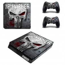 Виниловые наклейки на PS4 SLIM и Dualshock Punisher Sony PlayStation 4 Custom Skin Playsole Vinyls (PV348)
