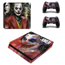 Виниловые наклейки на PS4 SLIM и Dualshock Joker Sony PlayStation 4 Slim Custom Skin Playsole Vinyls (PV2011)
