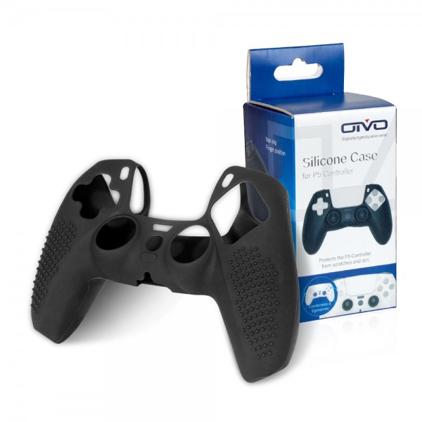 Силиконовый защитный черный чехол OIVO для геймпада DualSense Sony PlayStation PS5 / PS5 Digital Edition