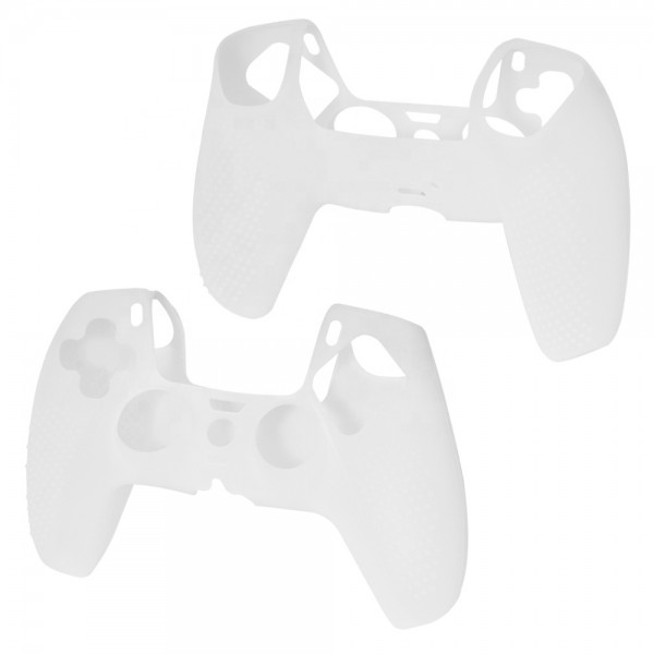 Силиконовый защитный белый чехол OIVO для геймпада DualSense Sony PlayStation PS5 / PS5 Digital Edition