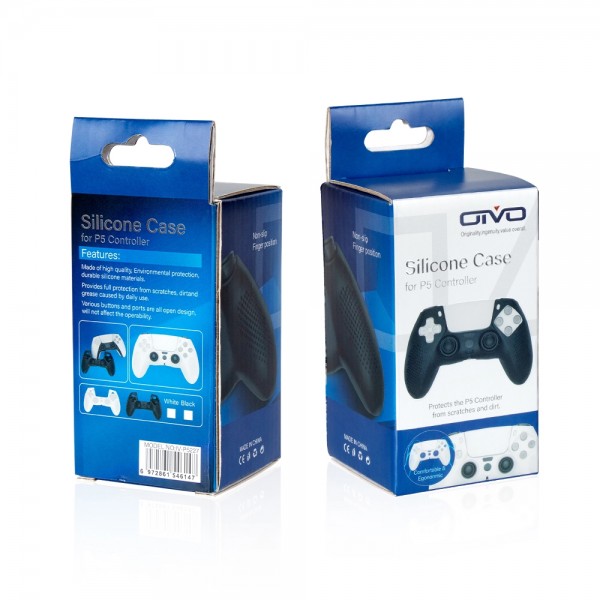 Силиконовый защитный белый чехол OIVO для геймпада DualSense Sony PlayStation PS5 / PS5 Digital Edition