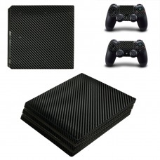 Виниловые наклейки на PS4 PRO и Dualshock Black Carbon Sony PlayStation 4 Custom Skin Playsole Games (PG021)