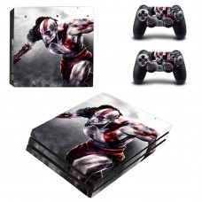 Виниловые наклейки на PS4 PRO и Dualshock God of War Sony PlayStation 4 Custom Skin Playsole Games (PG023)