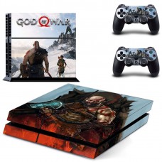 Виниловые наклейки на PS4 и Dualshock God of War Sony PlayStation 4 Custom Skin Playsole Games (PG214)