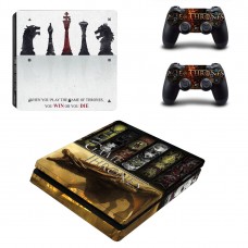 Виниловые наклейки на PS4 SLIM и Dualshock Game of Thrones Sony PlayStation 4 Custom Skin Playsole Games (PG114)
