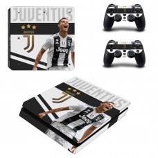 Виниловые наклейки на PS4 SLIM и Dualshock Juventus Ronaldo Sony PlayStation 4 Custom Skin Playsole Games (PG102)