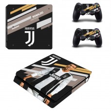 Виниловые наклейки на PS4 SLIM и Dualshock Juventus Ronaldo Sony PlayStation 4 Custom Skin Playsole Games (PG117)