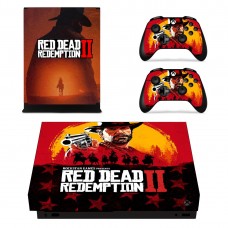 Виниловые наклейки на Xbox One X и Gamepad Read Dead Redemption 2 Custom Skin Playsole Games (PG305)