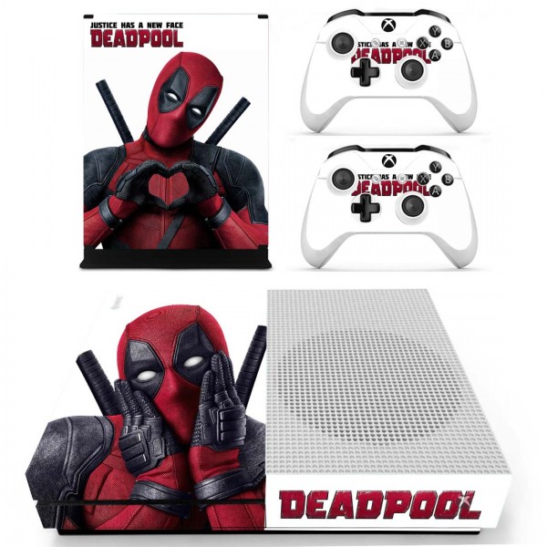 Виниловые наклейки на Xbox One S и Gamepad Deadpool Custom Skin Playsole Vinyls (PV5002)