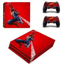 Виниловые наклейки на PS4 PRO и Dualshock Spider-man Sony PlayStation 4 Custom Skin Playsole Games (PG013)
