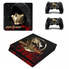 Виниловые наклейки на PS4 SLIM и Dualshock Mortal Kombat 11 Sony PlayStation 4 Custom Skin Playsole Games (PV125)
